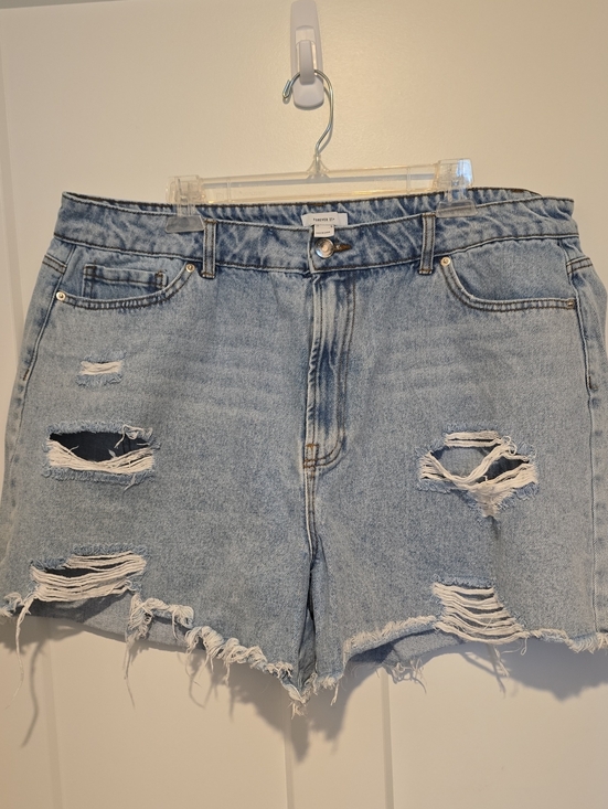 Forever 21 Pants - Forever 21 Light Blue Distressed Denim Shorts
